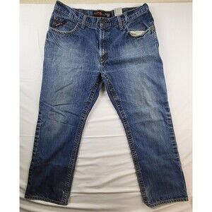 Ariat FR M4 Relaxed Boot Cut Jeans Men 38x32 Blue Flame Resistant Denim Workwear